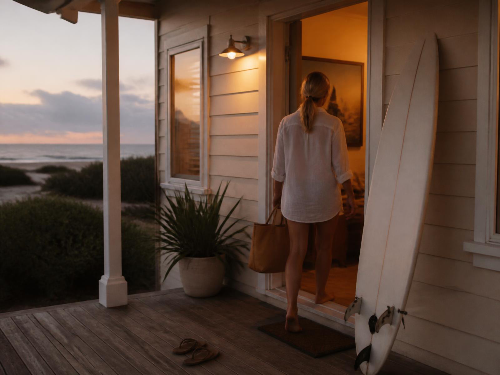 Guests scanning a Welcome Point QR code as they arrive at their accommodation.